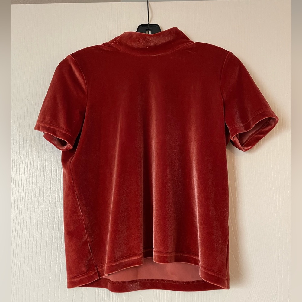 Madewell Velvet Mock Neck Shirt